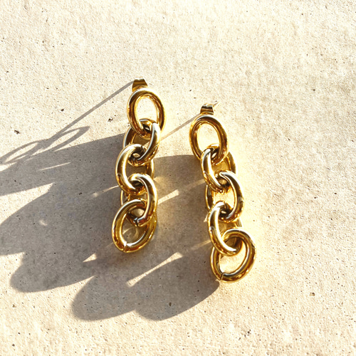 Lita's】18k Gold Plated 18金ゴールドプレート 揺れる大ぶりロング