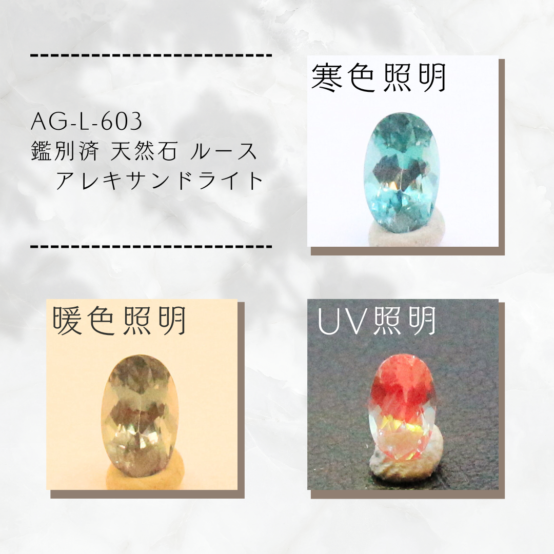 AG-L-603　鑑別済 天然石 ルース 素材 アレキサンドライト