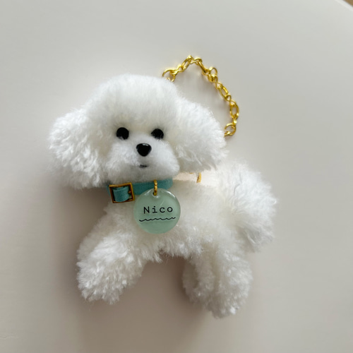 トイプードル 名入れバッグチャーム おもちゃ・ペット小物 Chanco.yomo
