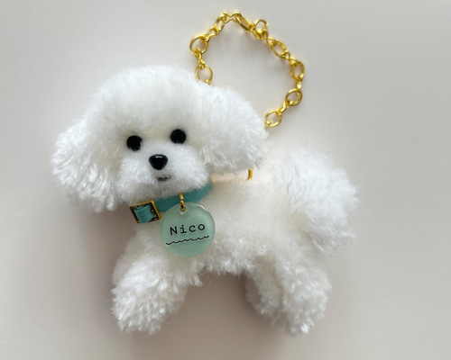 トイプードル 名入れバッグチャーム おもちゃ・ペット小物 Chanco.yomo