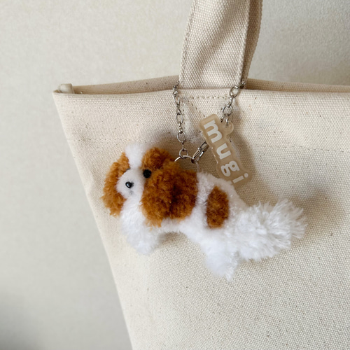 キャバリア 名入れバッグチャーム おもちゃ・ペット小物 Chanco.yomo