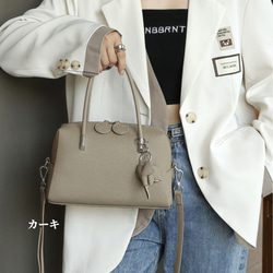 潤いのある艶！•6色•3WAY•厚手な天然軟めな牛革ハンドバッグ•牛革ショルダーバッグ• 4枚目の画像