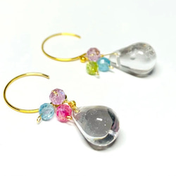 【天然石チャーム】カラフル・セット3ｍｍ　14kgf/シルバー925　6個　ハンドメイド素材 3枚目の画像