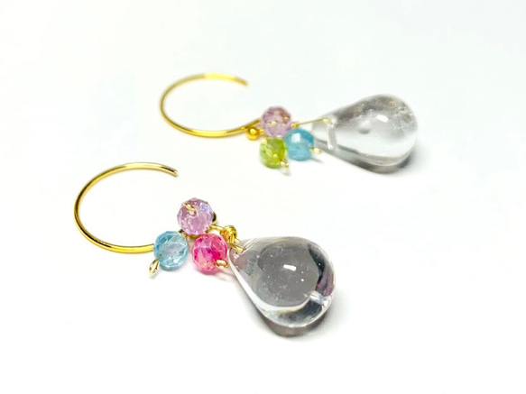 【天然石チャーム】カラフル・セット3ｍｍ　14kgf/シルバー925　6個　ハンドメイド素材 3枚目の画像