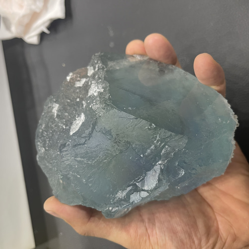 ブルーフローライト水晶共生 天然石 ヤッホー 通販 19102268｜Creema