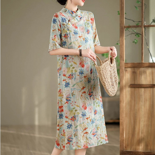 LoisCRAYONマルチ花柄ひざ丈半袖ワンピース(USED） 2025年最新】Yahoo