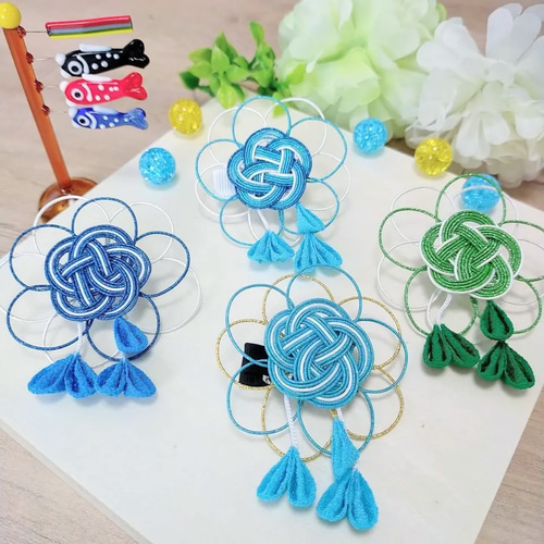 ID様専用／新色♡ベビー袴 刺繍柄 起ち つまみ細工ヘアバンド付き