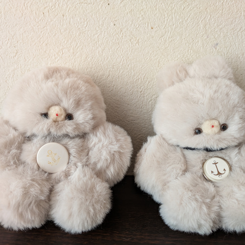 タンバリンをかかえてマリンなうさぎのぬいぐるみ ぬいぐるみ