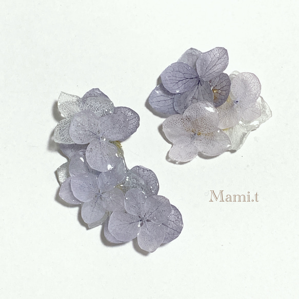 《Mami.t》  紫陽花のイヤーカフ 2枚目の画像