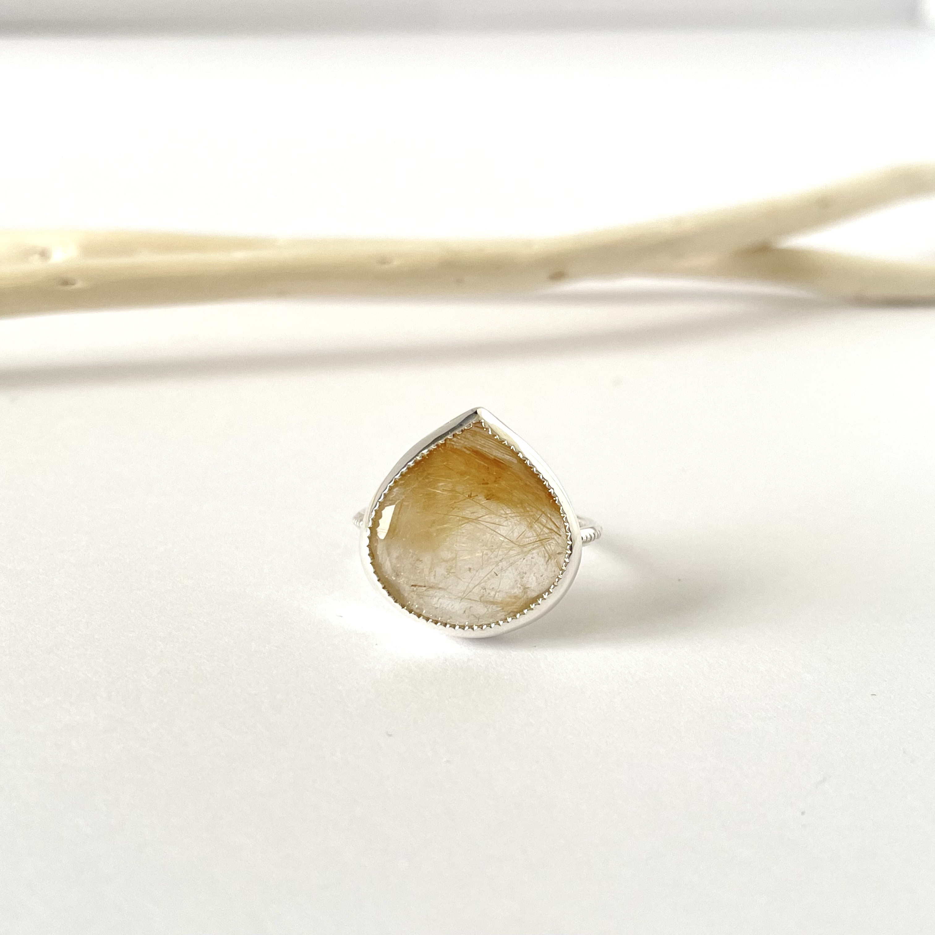 ルチルクォーツのシルバーリング