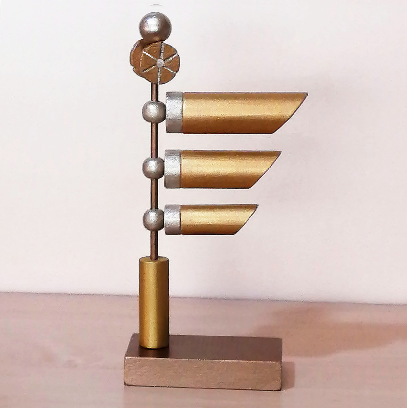 鯉のぼりオブジェ（ゴールド）【受注製作品】