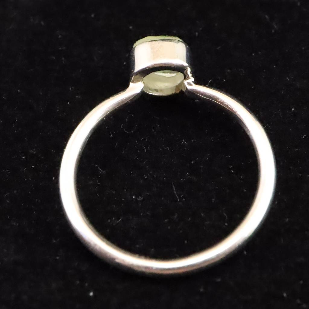 ブラジル産　グリーン ヘルデライト  原石 リング 14号 1.9g #41784