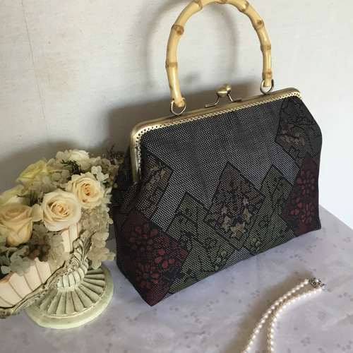花ぷらら・洋服でも着物でも・ハンドメイド・がま口バック