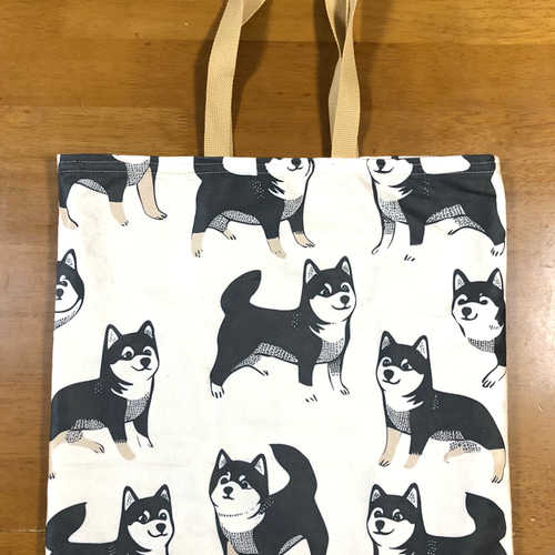 両面トートバック  柴犬  ハンドメイド 両面トートバック 柴犬 ハンドメイド
