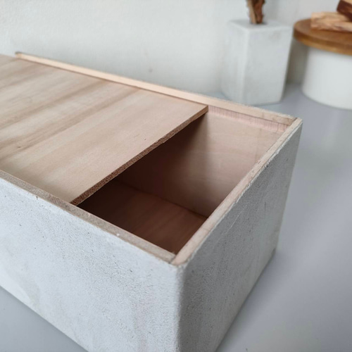1点限定] 箱も作った ティッシュケース ホワイト モールテックス