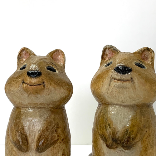 木彫り クオッカ 世界一幸せな動物 彫刻 ボウケンノトビラ 通販