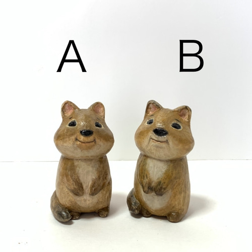 木彫り クオッカ 世界一幸せな動物 彫刻 ボウケンノトビラ 通販