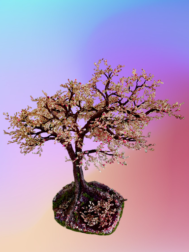 桜　ビーズ　盆祭　おみやげ　花びら　スタンド　春　木　電気スタンド　インテリア