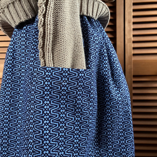 着物リメイク 手拭い➕浴衣生地で、ワイドパンツ 柿渋染め手ぬぐいの3