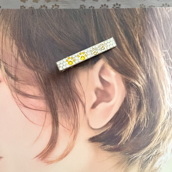 肉球親子▲ヘアクリップ▲中◯多彩◯　クリスタルデコレーション 13枚目の画像