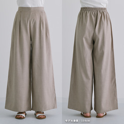 【セール】麻タッチで爽やかな印象に♡ポッコリお腹にもオススメ ペプラムキャミ ビスチェ パンツ セットアップ 24168 11枚目の画像