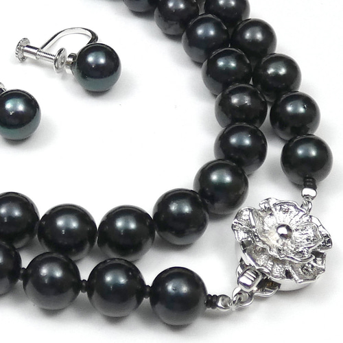 kk1216【テリ抜群✨特大✨高級仕様】 あこや黒真珠 ネックレス 7.5 kk1216【テリ抜群✨特大✨高級仕様】 あこや黒真珠 ネックレス 7.5