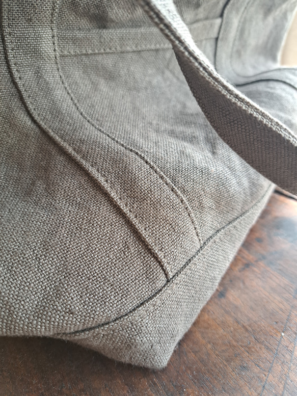 リネン帆布のしっかりトートバッグ 8枚目の画像