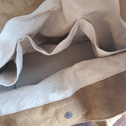 リネン帆布のしっかりトートバッグ 4枚目の画像