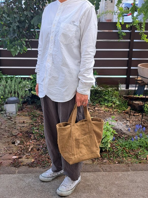 リネン帆布のしっかりトートバッグ 12枚目の画像