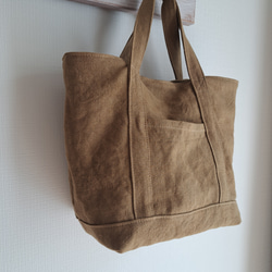 リネン帆布のしっかりトートバッグ 3枚目の画像