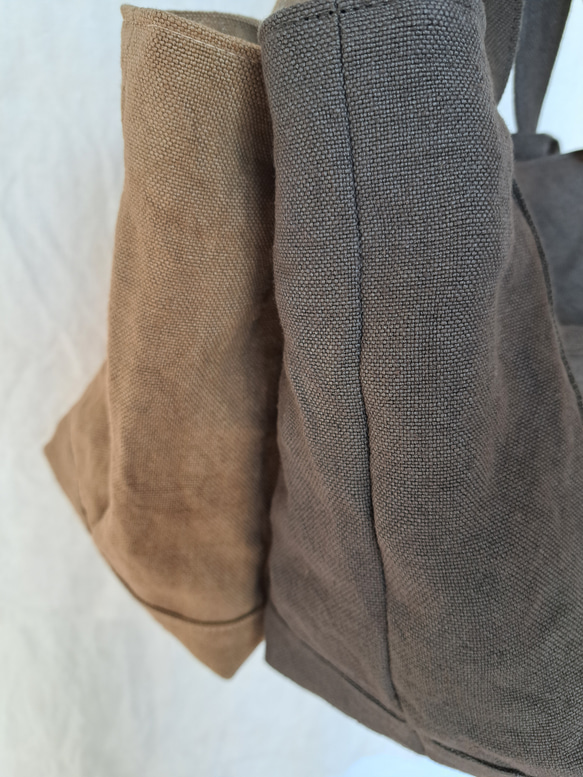 リネン帆布のしっかりトートバッグ 9枚目の画像