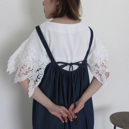 ❤️25新作 新品♡ SelfPortrait デニムキャミワンピース♡　F00 セール】サイドカットデニムキャミワンピース（ワンピース