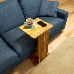 【受注生産】ハンドメイド　ソファー用サイドテーブル　寸法等オーダー可能です 受注生産】ハンドメイド ソファー用サイドテーブル 寸法等