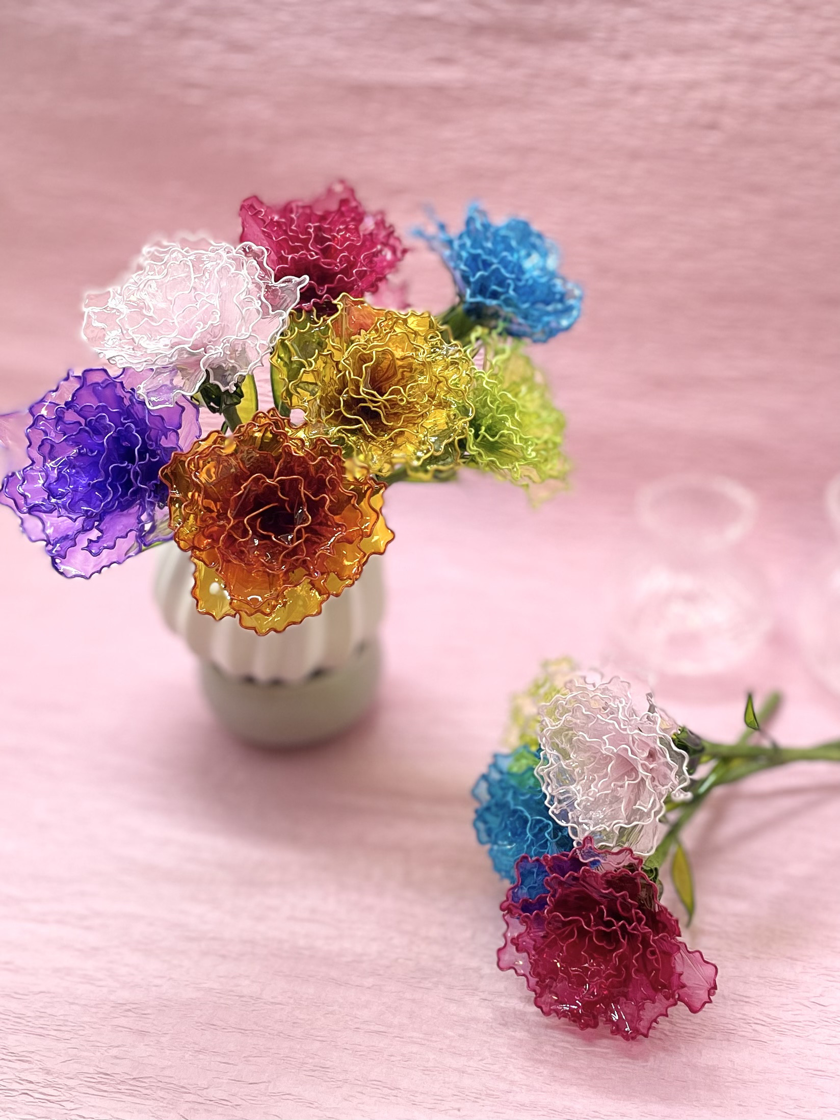 推しカラーのお花はいかがですか Sサイズ アメリカンフラワー