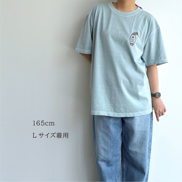 フォークリフトキータグTシャツ（ヴィンテージミントブルー）【在庫限り】 3枚目の画像