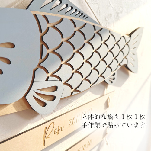 NEW！壁掛け鯉のぼり\"50cm\"　　名入れ 木製 名前旗 大きい 室内 NEW！壁掛け鯉のぼり