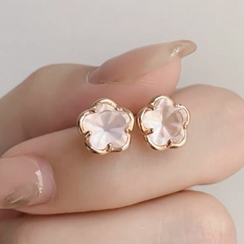 【さくら】ピアス　フローストーン　ピンク　さくら　sv925