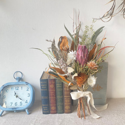 父の日 お祝い お誕生日 アンティークカラー プロテア スワッグ