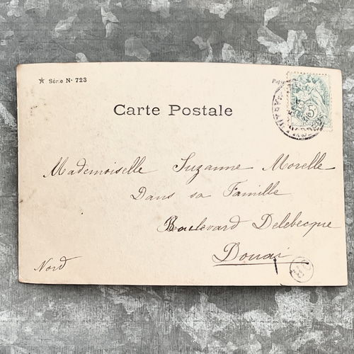 アンティークポストカード5種セット セピア・モノクロ写真（少年 少女