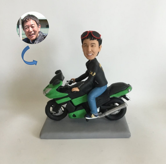 オーダーメイド】 お写真から フィギュア バイク好き フィギュア