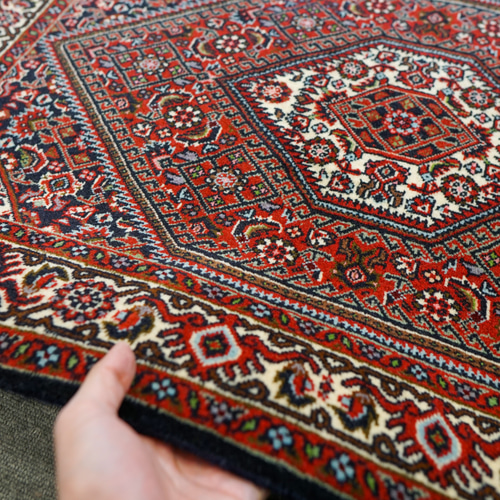 105×70cm ペルシャ 手織り絨毯 ビジャール産 カーペット・絨毯・ラグ