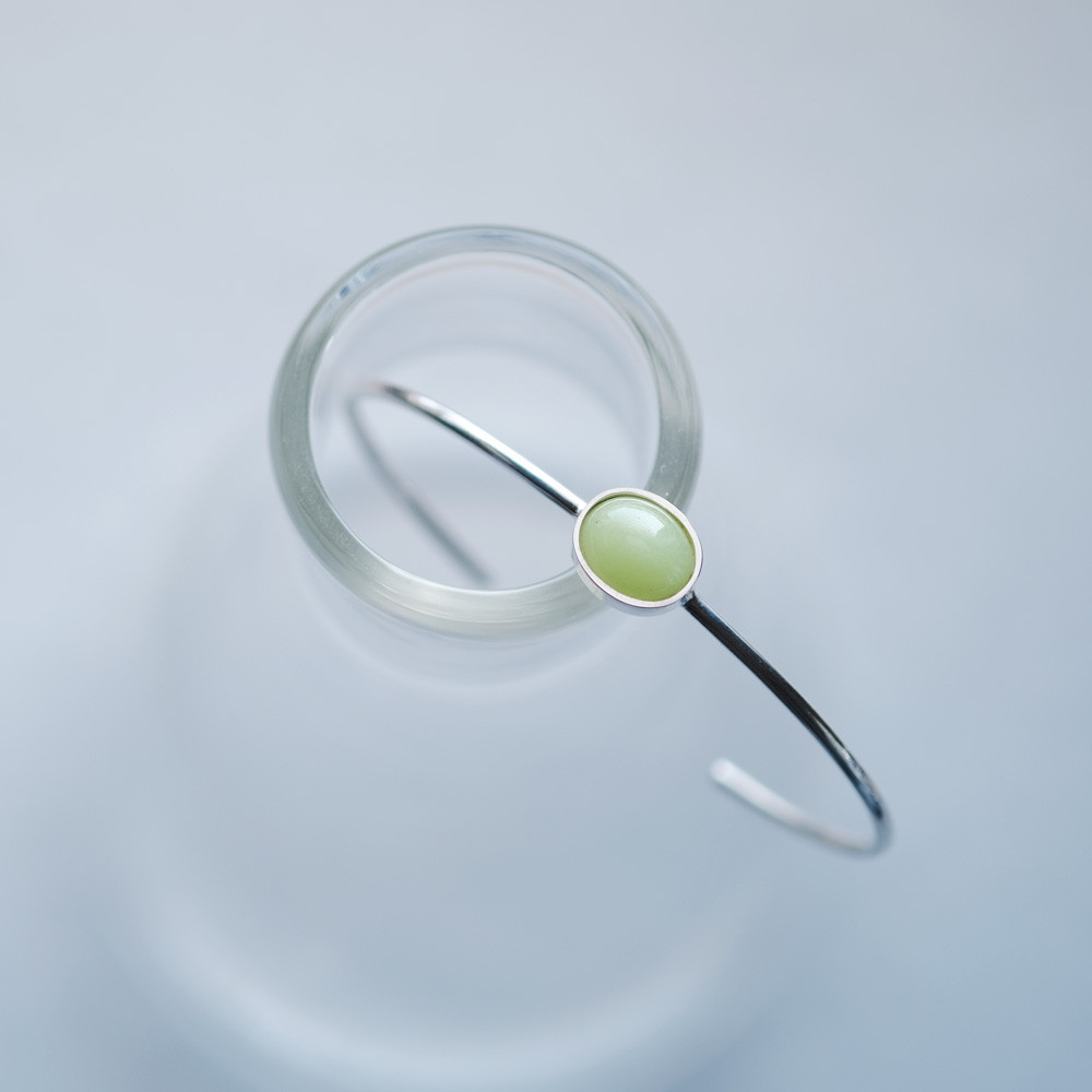 夜光石 ルミナスストーン バングル シルバー925