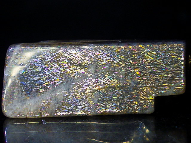 ★レア★ラティスサンストーン原石磨き★32.0ct/33.4mm★フェルドスパー天然石長石★裸石ルースラフ太陽石虹の光線