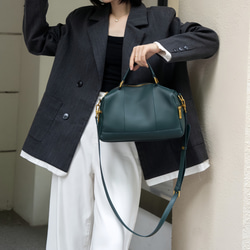 優雅な気質 ! •黒/カーキ/カラメル/緑/3WAY•4色•厚手な天然軟めな牛革ハンドバッグ•牛革ショルダーバッグ 8枚目の画像