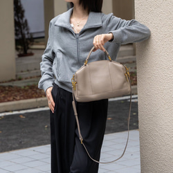 優雅な気質 ! •黒/カーキ/カラメル/緑/3WAY•4色•厚手な天然軟めな牛革ハンドバッグ•牛革ショルダーバッグ 6枚目の画像