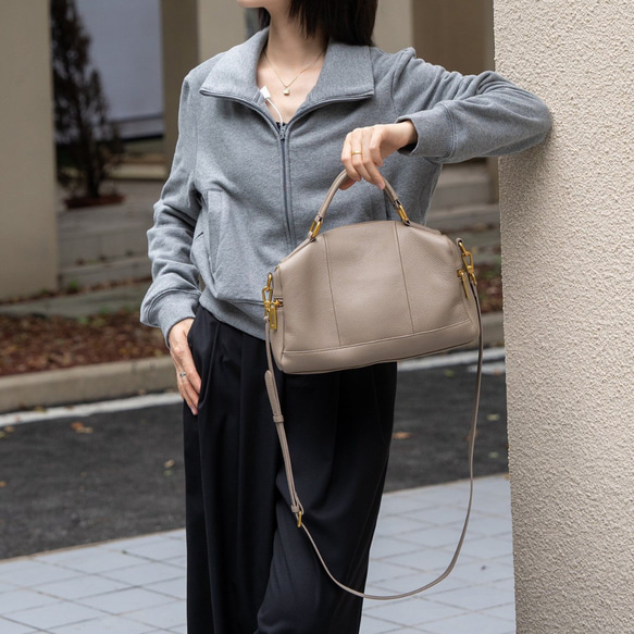 優雅な気質 ! •黒/カーキ/カラメル/緑/3WAY•4色•厚手な天然軟めな牛革ハンドバッグ•牛革ショルダーバッグ 6枚目の画像