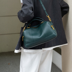 優雅な気質 ! •黒/カーキ/カラメル/緑/3WAY•4色•厚手な天然軟めな牛革ハンドバッグ•牛革ショルダーバッグ 12枚目の画像