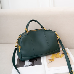 優雅な気質 ! •黒/カーキ/カラメル/緑/3WAY•4色•厚手な天然軟めな牛革ハンドバッグ•牛革ショルダーバッグ 19枚目の画像