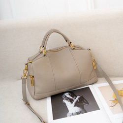 優雅な気質 ! •黒/カーキ/カラメル/緑/3WAY•4色•厚手な天然軟めな牛革ハンドバッグ•牛革ショルダーバッグ 17枚目の画像