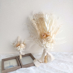 【masa】ブーケ2点 ヘッズ 花－その他 W100×D65×H130mm 母の日フルリールミニブーケ-1